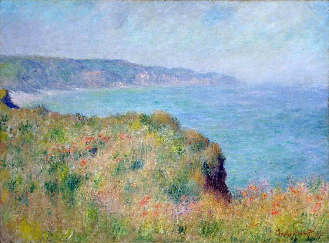 Cliff near Pourville - Claude Monet Paintings